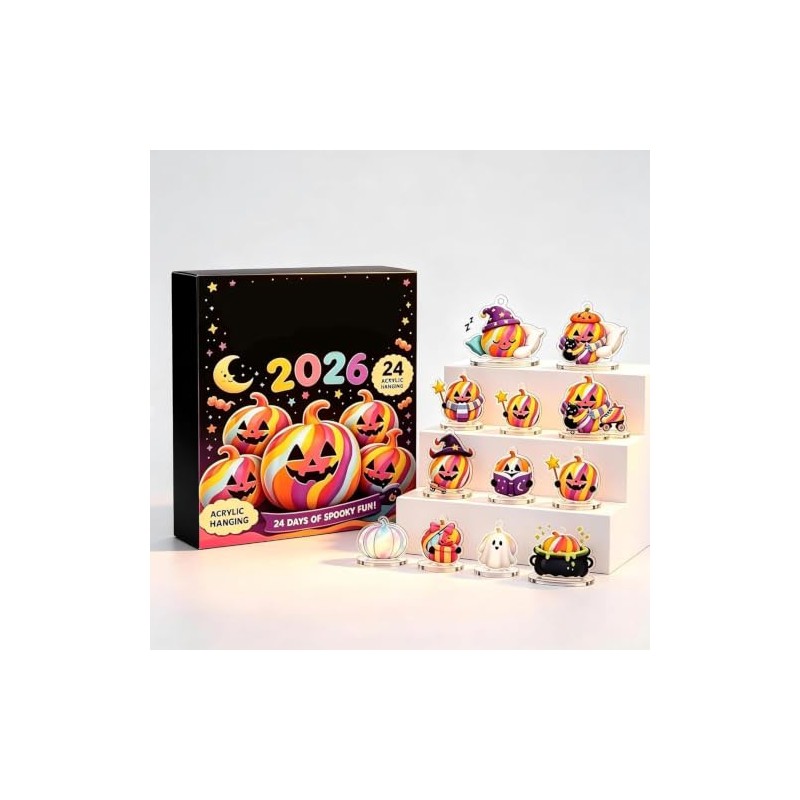 2026 Halloween Countdown Calendar, Reusable Miniature Pumpkin Set, Gift