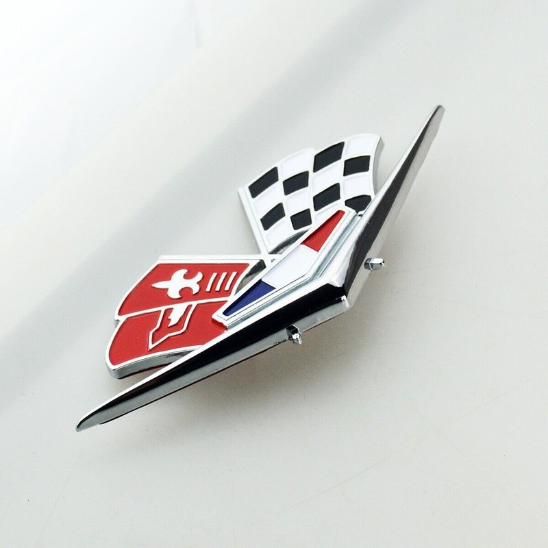 2Pc 1962 1963 Chevy Impala Belair Front Fender Emblem 3D
