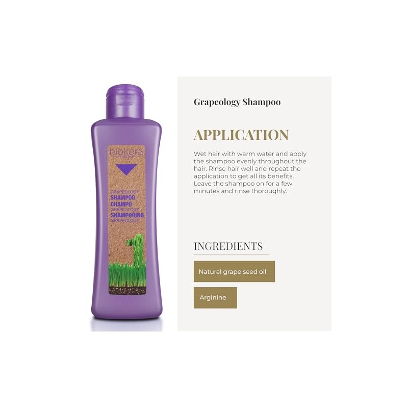 Salerm Biokera Grapeology Shampoo, 10.14 Ounce/300 ml
