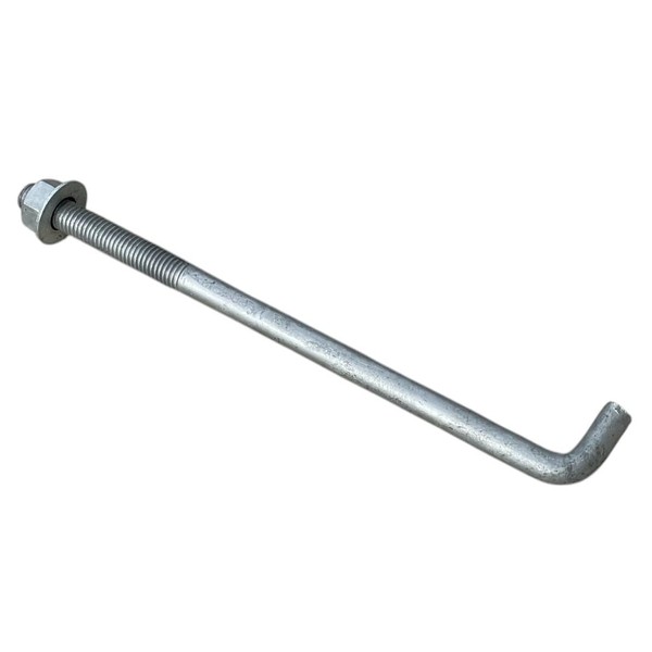 Sandbaggy 5/8" x 12" Threaded Concrete Anchor L-Bolts (Nuts &