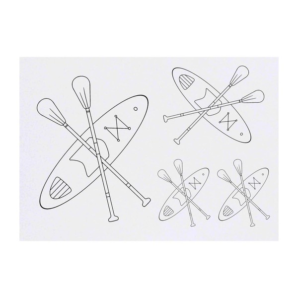 Azeeda 4 x 'Kajak & Sonstiges' Temporäre Tattoos - Wasserfest,