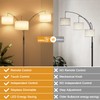 SIBRILLE 36W LED Arc Floor Lamp with 3 White Fabric