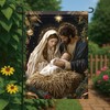 Saoplasa Christmas Garden Flag Holy Family Nativity Scene Jesus Mary