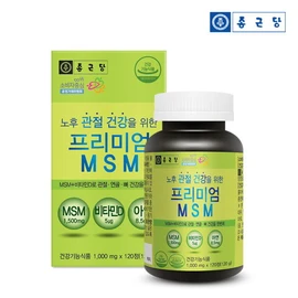 Chong Kun Dang Premium MSM MSM Vitamin D Zinc 120 tablets 1 bottle (2 month supply) / 종근당  프리미엄 MSM 엠에스엠 비타민D 아연 120정 1병(2개월분)