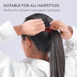 H&S H&S Hair Bands for Women - 100pcs x 4mm - Non-Metal Bobbles for Thick and All Hair Types - Elastic & Seamless Ponytail Holders - No Damage Ties also for Men - Unicorn