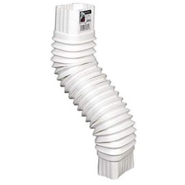 AMERIMAX Home Products 37084 White Amerimax 2 in. H W x 7.5 in. L Plastic Gutter Elbow, 2 x 3