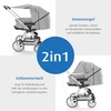 reer ShineSafe Premium Sonnensegel und Schlummertuch für den Kinderwagen, grau