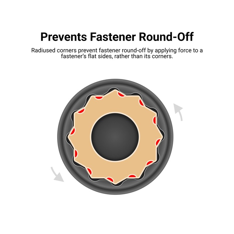 TEKTON 1/4 Inch Drive x 5/16 Inch Deep 12-Point Impact