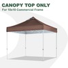 JANCANOPY Brown Commercial Replacement Canopy Cover for 10x10 Straight Leg