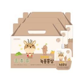 CheonhoenCare [천호앤케어]튼튼쑥쑥 녹용홍삼(40ml x 30팩) x 3Box [Cheonho & Care] Strong Mugwort Red Ginseng with Deer Antler (40ml x 30 packs) x 3 Boxes