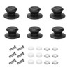ERFGT 6 x Pot Lid Knobs, Replacement Handle Knobs, Glass