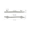HEALTHCRAFT (2X Pack) Wave Decorative Grab Bars, ADA Compliant Bathroom