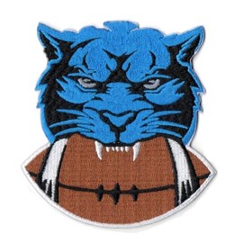 Generic MJshop29 Panther with Rugby Fan Favorite Team Iron On Patches for Clothing Backpacks Jeans Motorcycle Patch Sew On Custom Jackets Hats Tactical Bags, Blue