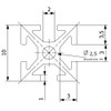 MakerBeam 40 mm 10 x 10 mm Aluminium Construction Profile