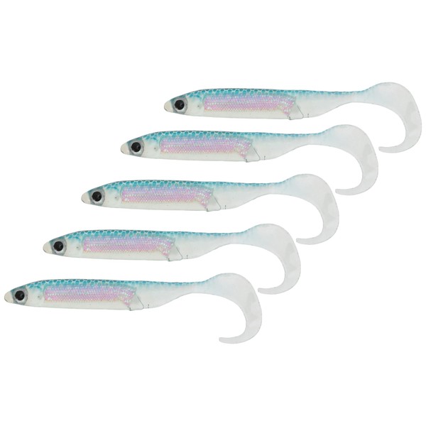 CAPASTEC Worm Set Curly Tail Worm Soft Lures Bass Fishing