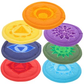 FUNOMOCYA Buddha Sound Bowl Pillow 7pcs Embroidered Cushion Pad Singing Bowl Holder Elegant Design