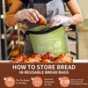 2 Pack Reusable Bread Bags for Homemade Bread with Beeswax