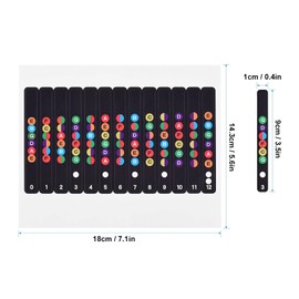 Etiqueta de Escala de Guitarra Etiqueta de Diapasón Reutilizable Calcomanías de Partituras Impermeables Y a Prueba de Aceite para Guitarra Eléctrica Acústica de 6 Cuerdas