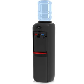 IKT Water Dispenser, Top Loading Water Cooler with Compressor Cooling, Child Safety Lock, Energy Saving, ETL Approved Hot and Cold Water, Black