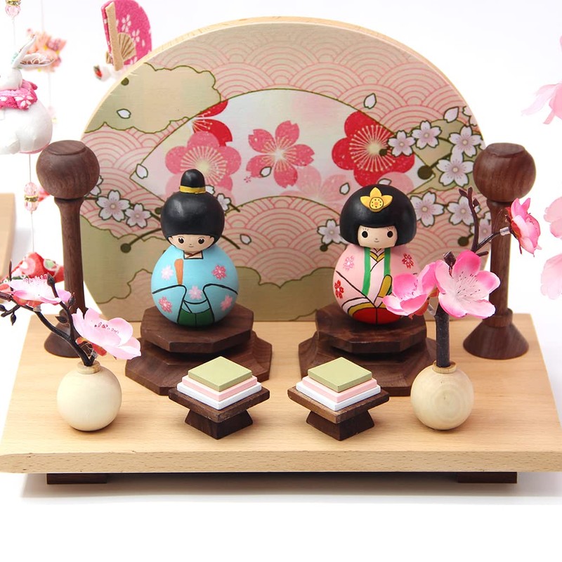 OKBABY Hinamatsuri Hina Tools Set, Decorative Flowers for Hina Dolls