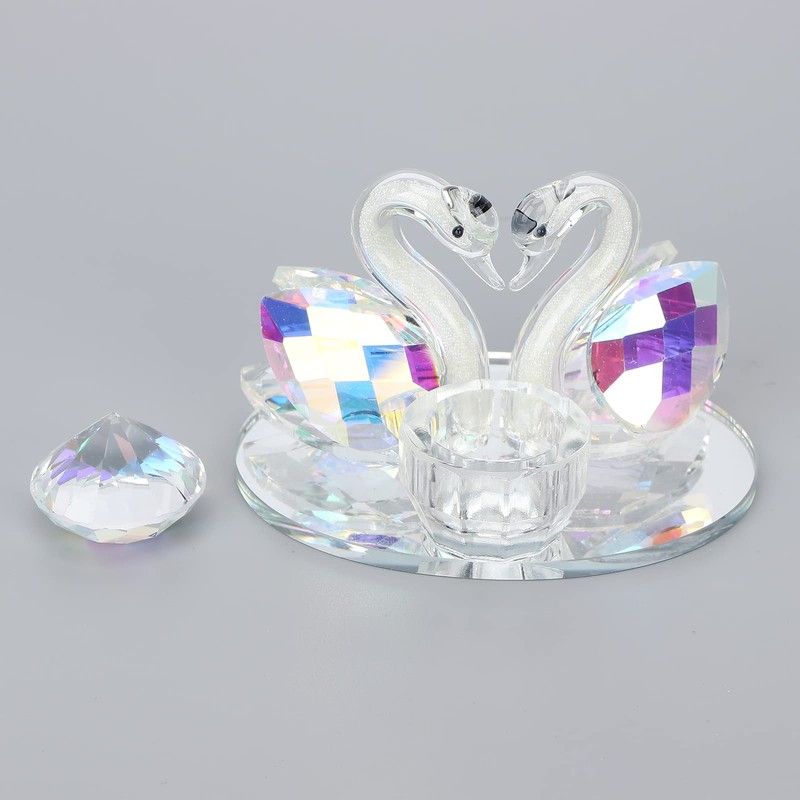 Nail Art Dappen Dish Swan Shape Crystal Cup Glass Acrylic