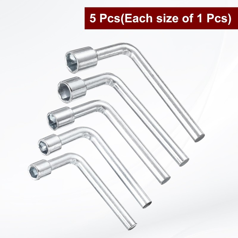 HARFINGTON l Shaped Angled Open Hex Socket Wrench Set 6/7/8/10/11mm