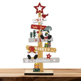 Christmas Table Decorations, Christmas Wooden Table Sign Xmas Tabletop Decorations Christmas Gnome Table Sign Christmas Centerpiece Tabletop Signs for Xmas Party Supplies Home Room Decor Y4-SDKTBJ (B)