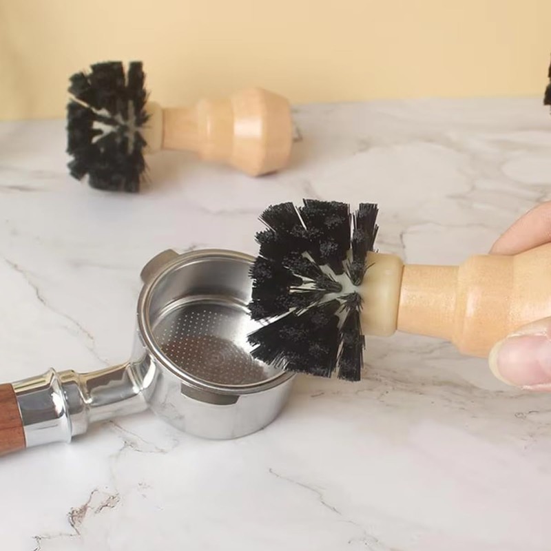 AIMALL Espresso Machine Cleaning Brush, 360° Omni-Directional Portafilter Brush, Ergonomic