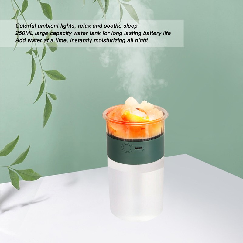 Rock Humidifier Fine Mist Colorful LED Lights Plug and Play