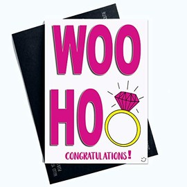 Funny Engagement Cards Woo Hoo Congratulations Cards Wedding Cards Bride to Be Hen Party Bridal Shower Bride to Be Wedding Gifts PC671