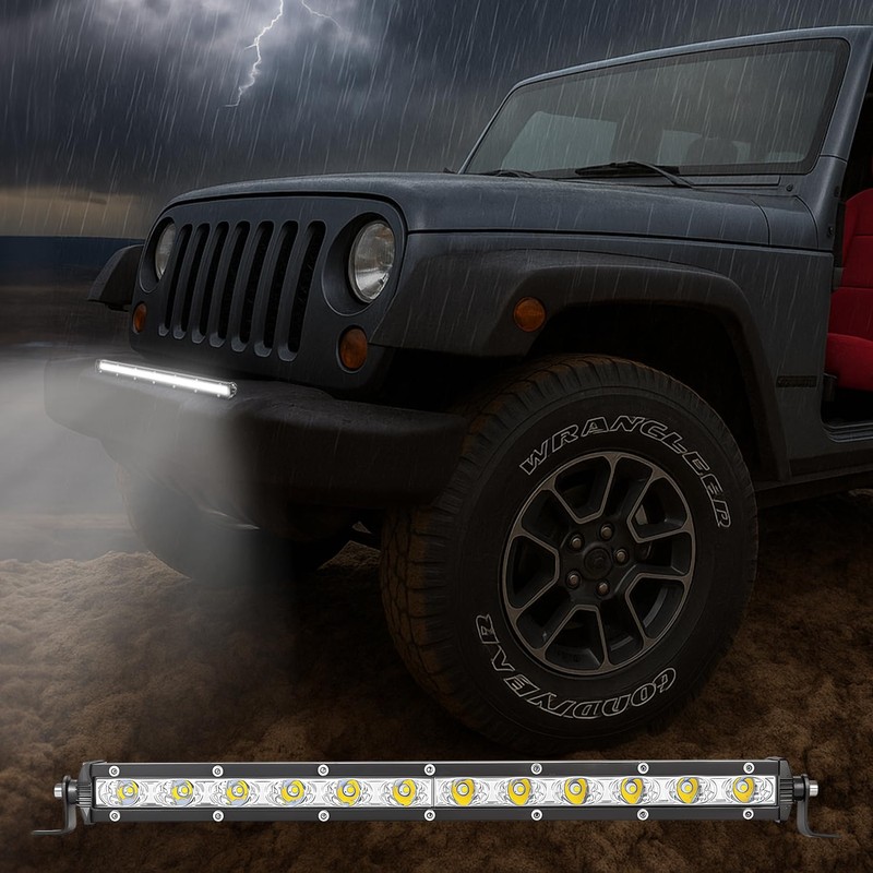 Zmoon 12 Inch LED Light Bar, 144W Spot Flood Combo