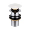 ENKI, W61, Pop Up Basin Waste with Ceramic Cap Round