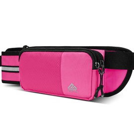 Fanny Pack for Women Men with Water Bottle Holder,Waist Bag for Hiking,Travel,Running,Dog Walking,Workout,Cycling (Pink)