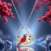 Red Cardinal Gifts Cardinal Necklaces for Women Sterling Silver Cardinal