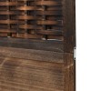 Dark Brown Solid Wood Paulownia 3-Panel Room Divider Elegant Screen