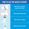 REACH Ultraclean Access Flosser + 8 Refill Dental Flosser Heads,