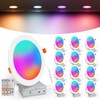 VARICART Recessed Lighting 6 inch RGBCW Color Changing Canless LED