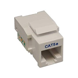 Cable Leader Cat5e RJ45 UTP Tool Less Keystone Jack (White)