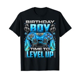 Birthday Boy Time to Level Up Shirt Video Gamer Birthday Boy T-Shirt