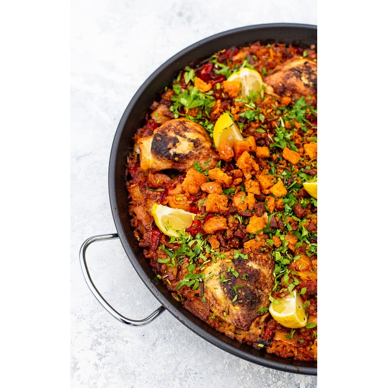 KitchenCraft World of Flavours Paella Pan, Non Stick Pan for