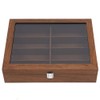 LOYALHEARTDY Wood Frame 8 Grids Velvet lining Glasses Sunglasses Tray