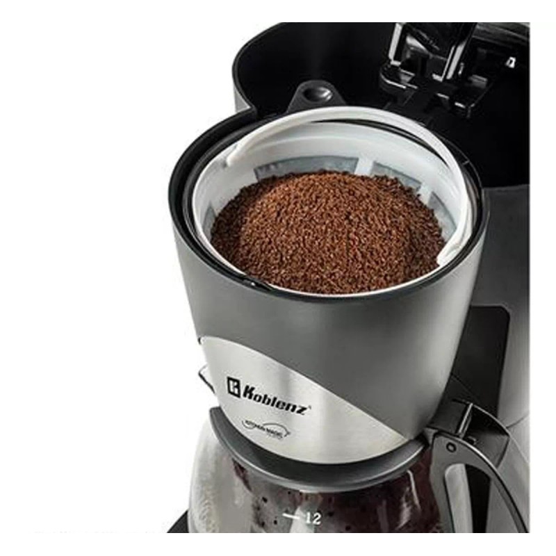 Koblenz Cafetera Programable Koblenz® 12 Tazas, Filtro Lavable Negro