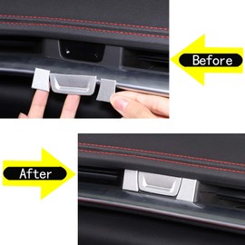 Sekhyna Glove Box Switch Trim Patch Compatible with Corvette C8 Stingray 2020-2023 Aluminum Alloy 3PCS Co-Pilot Center Console Glove Box Sticker Trim Accessories (Silver)