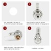 5/8 Inch Thumb Operated Cam Lock, 5 Pcs, Chrome-Finish