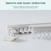 RXKFIGX 100 Pcs Curtain Hooks Gliders Rollers White Curtain Hooks
