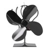 4 Blade Fireplace Fan Aluminium Alloy Heat Powered High Temperature