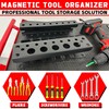 ULIBERMAGNET Magnetic Screwdriver Holder,Magnetic Wrench Holder,Heavy Duty Black Metal Tool