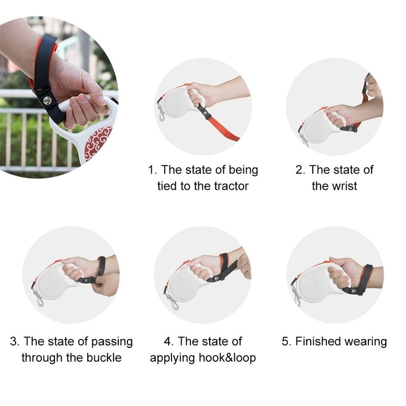 Dog Lead Leash Short,Pet Training Leash Hands Free Wrist Strap