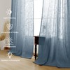 DWCN Semi Sheer Curtains Linen Textured Weave Rod Pocket Living