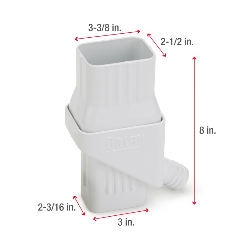 Oatey Mystic Rainwater Collection System, 2 in. x 3 in.,